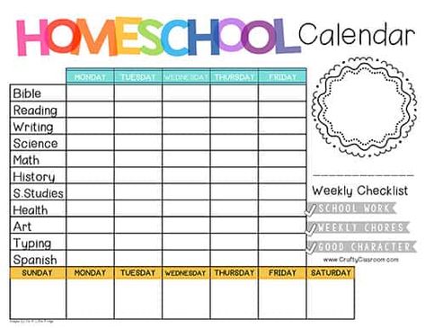 Homeschool Daily Schedule Template, Free Homeschool Planner, Homeschool Checklist, Homeschool Schedule Template, Homeschool Daily Schedule, Homeschool Lesson Planner, Homeschool Calendar, Purchase Order Template, Kindergarten Homeschool Curriculum