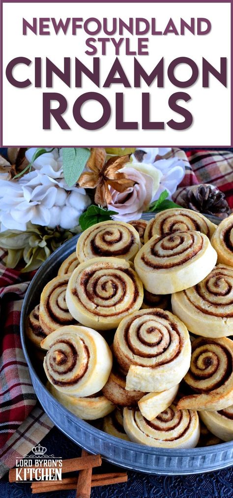 Made without yeast, Newfoundland Style Cinnamon Rolls are less like bread and more like a biscuit. No icing needed here; perfection doesn't need to be dressed up! #Newfoundland #recipes #cinnamon #rolls #traditional Cinnamon Rolls Homemade No Yeast, Canadian Baking, Easy Bars, Newfoundland Recipes, Chunky Chef, Best Cinnamon Rolls, Rock Recipes, Terra Nova, Canadian Food