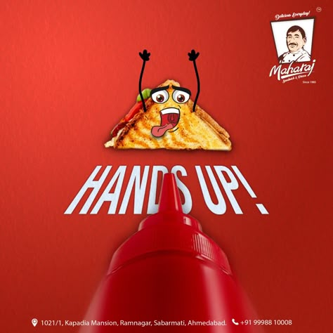 Meme Food Creative Ads, Holi Creative Ads Food, Food Creative Ads Ideas, World Smile Day Creative Ads, Sandwich Creative Ads, Sandwich Poster Design, Food Ads Creative Advertising Ideas, Food Creatives Social Media, Food Ads Creative Marketing