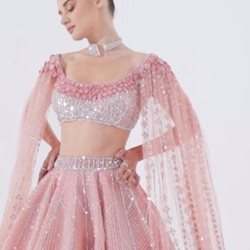 Festive Embellished Lehenga, Ejaazcouture Lehenga, Traditional Embellished Lehenga, Embellished Pink Art Silk Lehenga, Festive Pink Embellished Lehenga, Ejaaz Couture Lehenga, Black Lehenga, Traditional Indian Dress, Indian Dresses Traditional