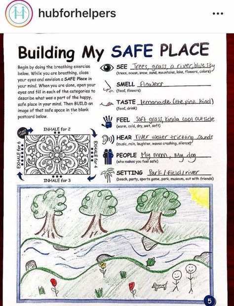 Creating a safe place | Art therapy activities, Social emotional activities, Adolescent therapy Safe Place Art Therapy, Coping Skills Game Free Printable, Conflict Resolution Group Therapy, Safe Place Activity, I Am Therapy Activity, Mindfulness Activities For Group Therapy, Building My Safe Space Worksheet, Creating A Safe Space, Therapeutic Crafts For Adults