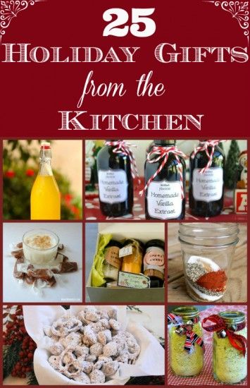 25 Holiday Gifts from the Kitchen - Flour On My Face Homemade Kitchen Christmas Gifts, Gifts From The Kitchen Christmas, Christmas Cooking Gifts, Gifts From The Kitchen, Healthy Gift Basket, Cheese Pull, Homemade Holiday Gifts, Kitchen Christmas Gifts, Candy Cupcake