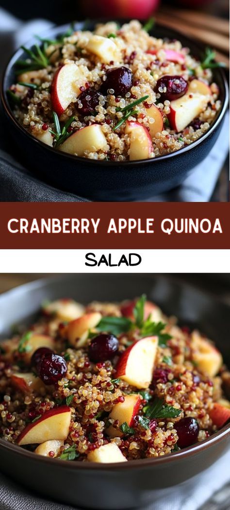 Cranberry Apple Quinoa Salad Group Meal Ideas, Apple Quinoa Salad, Easy To Make Salad, Apple Quinoa, Daniels Fast, Cheese Corn Casserole, Fluffy Quinoa, Quinoa Salads, Quinoa Recipes Healthy