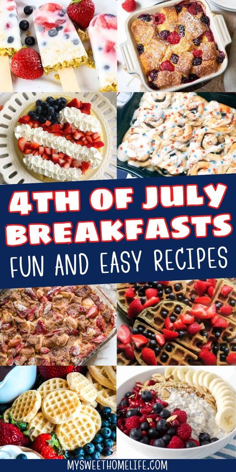 Looking for a great way to start the 4th of July? Try these 4th of July breakfast ideas for a tasty patriotic breakfast that will set the scene for a fun day to come. 4th of July breakfast ideas. 4th of July breakfast recipes for a fun filled Independence Day. Easy 4th Of July Breakfast, Patriotic Breakfast 4th Of July, Fourth Of July Breakfast Food Ideas, Fourth Of July Food Breakfast, 4th Of July Breakfast Ideas For Kids, Red White Blue Breakfast, Red White And Blue Breakfast Ideas, Fourth Of July Breakfast For Kids, 4th Of July Brunch Food