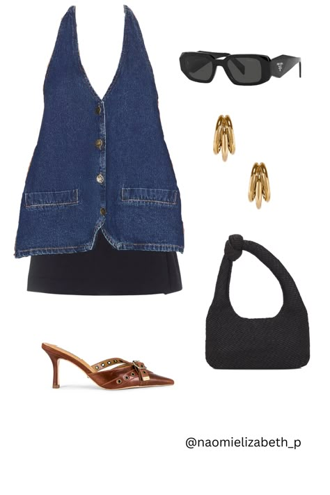 #denim #fashion Denim Day Outfits, Texas Outfits Summer, Chic Rainy Day Outfit, Tweed Set Outfit, Dallas Outfits, Denim Blazer Outfit, Deep Autumn Outfits, Denim Top Outfit, Socks Loafers