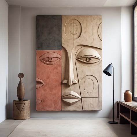 Face Sculpture, Unique Bedroom Design, Cement Art, Wall Mask, Paper Mache Art, Afrocentric Art, Africa Art, Art Sculpture, 3d Wall Art