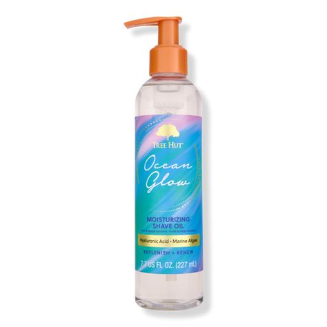 Ocean Glow Moisturizing Shave Oil - Tree Hut | Ulta Beauty Tree Hut Ocean Glow, Ocean Glow Tree Hut, Ocean Skincare, Tree Hut Shave Oil, Shave Oil, Pre Shave Oil, Bath Body Works Candles, Shaving Oil, Silky Skin