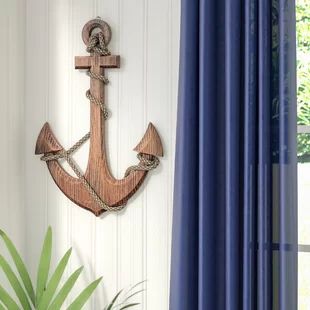 Nautical | Wayfair Nautical Anchor Decor, Wooden Anchor, Anchor Wall Decor, Wood Anchor, Anchor Decor, Metal Console Table, Whitewash Wood, Wood Headboard, Nautical Home