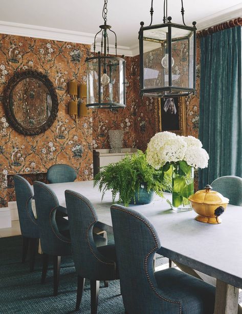 4 dining rooms for post-lockdown entertaining inspiration | House & Garden Eclectic Dining Room, Eclectic Dining, Dining Room Ideas, Large Dining Room, Dining Room Inspiration, Pierre Frey, Beautiful Living Rooms, House Garden, Furniture Inspiration