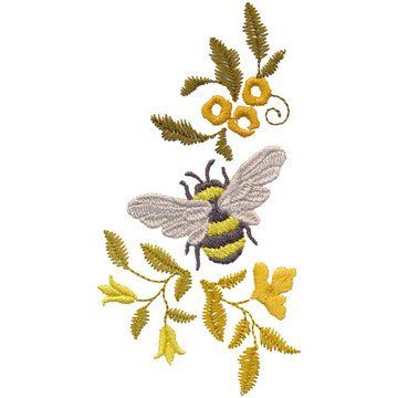 Free Embroidery Design: Bee and Flowers | I Sew Free Bee Embroidery Design, Free Embroidery Patterns Machine, Machine Embroidery Designs Projects, Free Machine Embroidery Designs Patterns, Peacock Embroidery Designs, Machine Embroidery Tutorials, Embroidery Designs Baby, Flower Machine Embroidery Designs, Embroidery Download