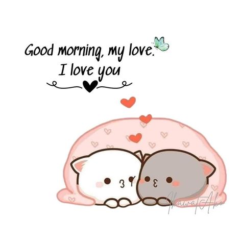 Good Morning Love Meme, Cute Goodnight Images, Good Morning Cutie, Good Morning Cute, Cats Cuddling, Cute Animal Quotes, Love Is Cartoon, Love Texts For Him, Good Morning Love Messages