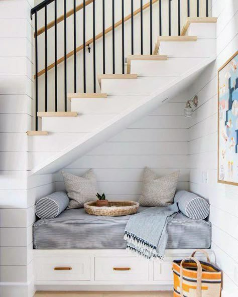 Under Staircase0pectacular Ideas #luxuryhomeinterior Under Stairs Nook, Stair Nook, تحت الدرج, Staircase Storage, Under The Stairs, Understairs Storage, Stair Storage, Storage Design, Under Stairs