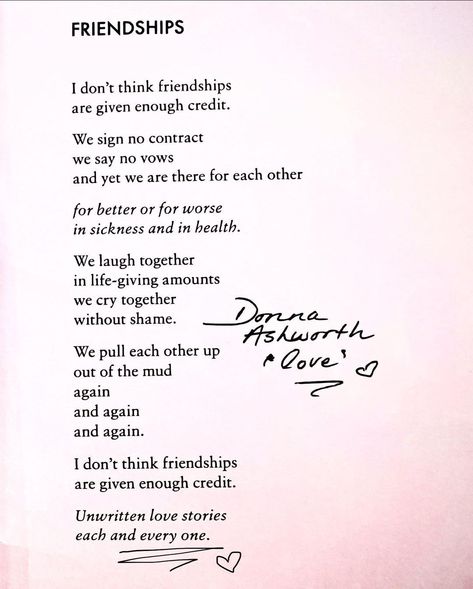 Best Friend Vows Friendship, Strong Female Friendship Quotes, Deep Quotes About Friendship Happiness, Best Friend Poems Deep, Poems About Friends Friendship, Quotes Deep Meaningful Friendship, Friendship Poems Deep, Donna Ashworth Poems, Poems About Friends