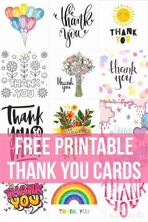 Printable Thank You Cards | 48 free templates to choose from Blank Thank You Card Template, Making Thank You Cards, Thank You Template Printable Free, Thank You Cards To Make, Thank You Card Template Printable Free, Cricut Thank You Cards Free, Thank You Card Printable, Thank You Card For Teacher From Student, Thank You Card Design Template