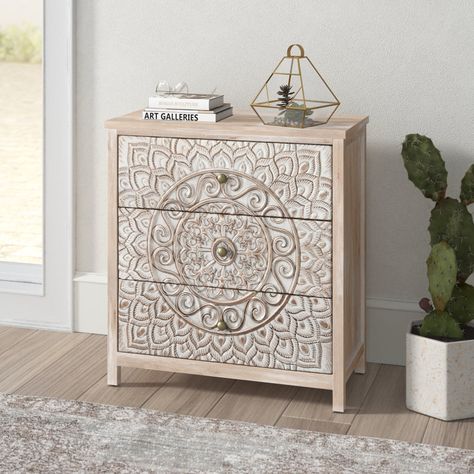 Mistana™ Angulo Accent Chest & Reviews | Wayfair Farmhouse Storage Cabinets, Entryway Cabinet, Accent Storage Cabinet, Accent Storage, 3 Drawer Dresser, Accent Chest, Console Cabinet, Dresser Sets, Accent Doors