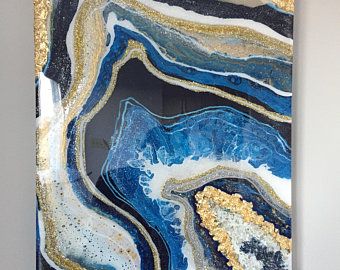 Geode Art Print, Geode Painting, Abstract Resin Art, Gold Acrylic Paint, Geode Art, Art Resin, Fluid Painting, Resin Painting, Nikko