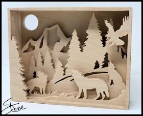 Scroll Saw Layered Projects, Layered Scroll Saw Patterns, Handmade Wood Crafts, Howling At The Moon, Scroll Saw Blades, Scroll Saw Patterns Free, Scroll Saw Pattern, Quilling 3d, Stencil Templates