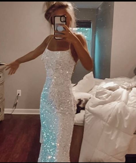 Sparkly White Formal Dress, Prom Dresses Sparkly Tight, Light Blue Sparkly Prom Dresses, Prom Vsco, Long Sparkly Dresses, Sparkly Prom Dresses Long, White Sparkly Dress, White Pageant Dresses, Winter Ball Dresses