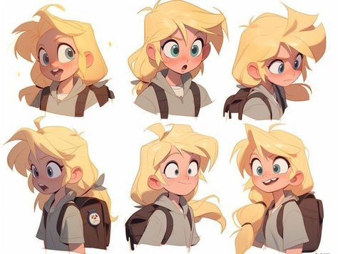 Luca Character Design, Character Sketch Ideas, Female Character Sketch, Cartoon Hairstyles, Brunette Pixie Cut, Brunette Pixie, Character Styles, A Cartoon Character, Pixie Cuts For Fine Hair