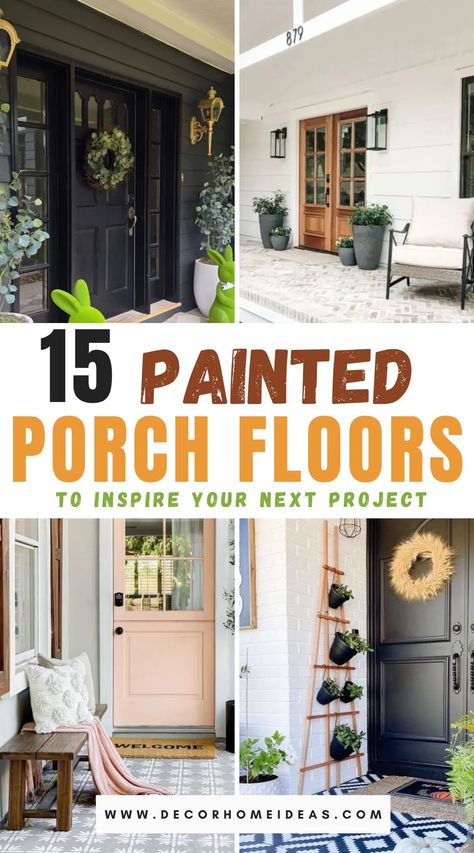 Transform your outdoor space with these 15 painted porch floor ideas to add colorful charm. Discover a variety of creative designs, from bold geometric patterns and classic stripes to whimsical murals and intricate stencils. Learn how to use color and patterns to enhance your porch’s aesthetic, creating a welcoming and vibrant extension of your home. Paint Tile Floor, Porch Floor Ideas, Outdoor Chess, Painted Porch Floors, Painted Porch, Stylish Master Bedrooms, Floor Paint Colors, Porch Wood, Porch Paint