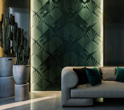 Mdf Feature Wall, Mdf Panelling Wall, 3d Mdf 3d Wall Panels, 3d Mdf Design, Mdf Wall Panel Ideas, Plywood Showroom, Wall Shadow, Fabric Wall Panels, Mdf Wall Panels