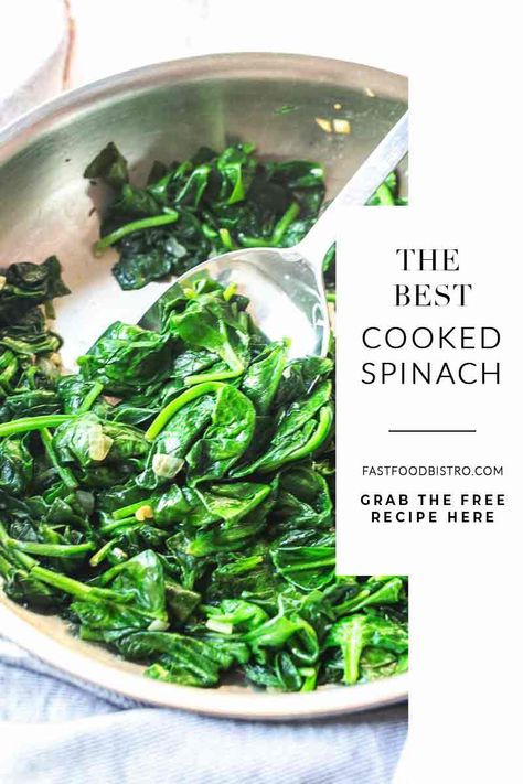 Spinage Recipes, Cooked Spinach Recipes, Cook Spinach, Cook Fresh Spinach, Spinach Side Dish, Boiled Spinach, Greek Grilled Chicken, Steamed Spinach, How To Make Spinach