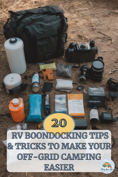 Craving freedom & adventure? Dive into our top 20 RV Boondocking tips & tricks to transform your off-grid camping into an effortless dream! 🚐💨 From conserving water to finding the perfect spot, we've got you covered. Ready to elevate your wilderness escapes? Click to uncover the secrets! 🌲��🔥 #rvingknowhow #boondocking #offgridcamping #rvlife #campinghacks Boondocking In Texas, Geo Pro Travel Trailer Hacks, Boondocking Tips, Rv Boondocking, Dry Camping, Wilderness Camping, Gas Cans, 5th Wheels, Look At The Stars