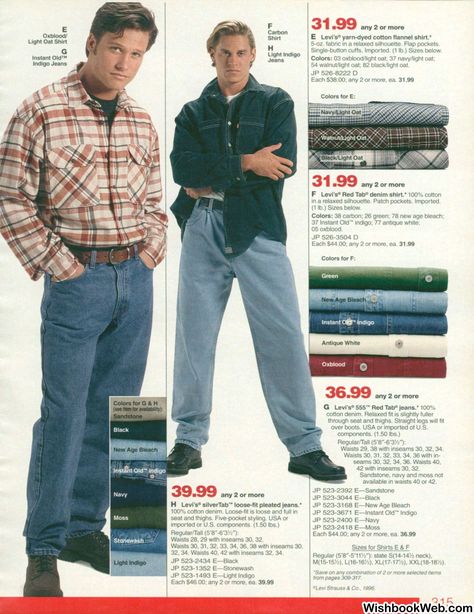 1996 JCPenney Christmas Catalog 90s Mens Clothes, 80s Dad Outfit, 80s Dad Aesthetic, 1995 Mens Fashion, Affordable 90s Men's Bottoms, Dad Fashion Aesthetic, 90s Dad Fashion, 90s Dad Outfit, Dad Clothes Aesthetic