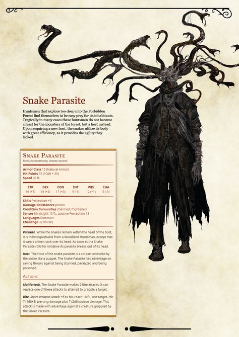 Dnd Dungeon Monsters, Dnd Encounters Ideas, Abberations 5e, Bloodborne Dnd 5e, Dungeons And Dragons Inspiration, Dungeons And Dragons Homebrew Monsters, Bloodborne Enemies, Dnd 5e Homebrew Monsters, Homebrew Monsters 5e