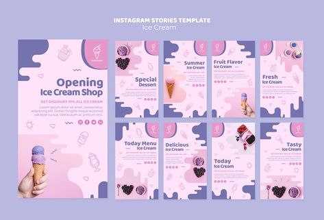 Travel Brochure Design, Shop Banner Design, Ice Cream Menu, Ice Cream Poster, Ice Cream Design, Graphic Design Brochure, Pastel Designs, Graphic Design Lessons, Creative Poster Design