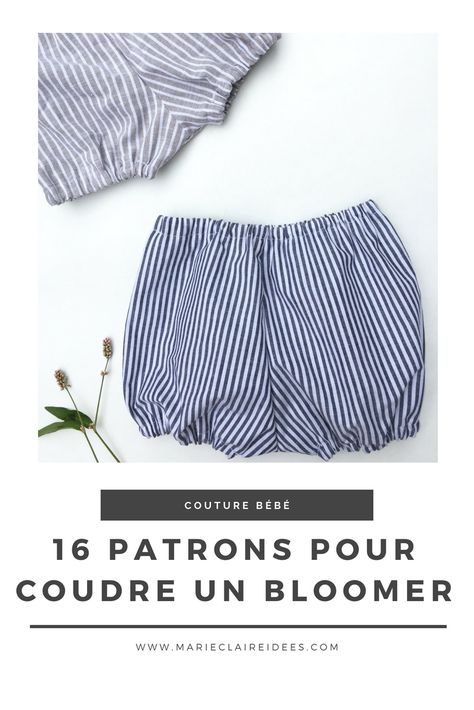 16 patrons pour coudre un bloomer de bébé / Baby Patterns Couture Bb, Baby Sewing Projects, Baby Bloomers, Diy Couture, Baby Sewing, Baby Patterns, Swim Trunk, Sewing Projects, Baskets