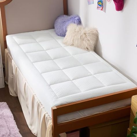 Deal of the day: Bedsure Twin XL Mattress Pad Dorm Bedding - Cotton Mattress Topper for College Dorm, Quilted Mattress Cover, Deep Pocket Fits 8"-21" Mattresses, Dorm Room Essentials, Extra Long Twin Pillow Top, White Dorm Mattress Topper, Twin Pillow, Twin Xl Mattress, Cotton Mattress, Dorm Room Essentials, Mattress Cover, Bedding Essentials, Mattress Pads, Twin Mattress