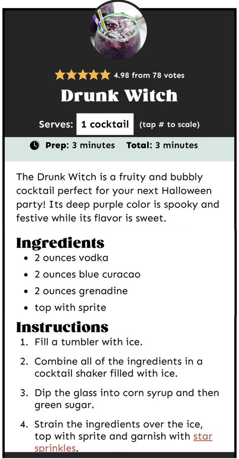 Drunk Witch Cocktail Festive Drinks Alcohol Halloween, Pirate Theme Alcohol Drinks, Drunken Witch Drink, Drunk Witch Cocktail, Drunk Witch Drink, Festive Drinks Alcohol, Witchy Cocktails, Witch Cocktail, Halloween Alcohol