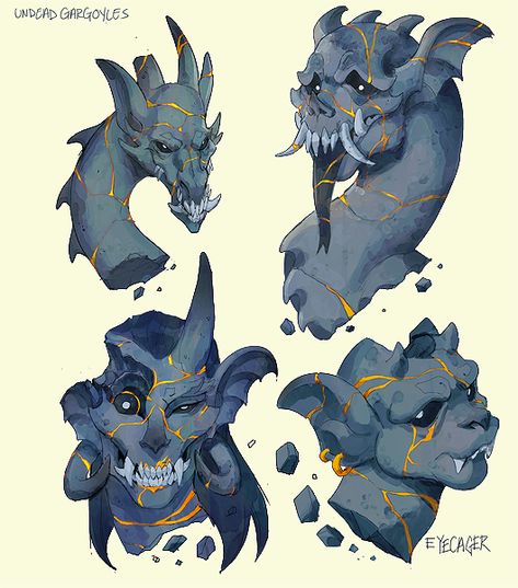 Amber Blade Jones on Twitter: "Gargoyles that were once broken revived with kintsugi but now forever undead.… " Gargoyle Drawing, Gargoyles Characters, Gargoyles Art, Creature Artwork, Fantasy Beasts, Fantasy Creature, Animation Character, Alien Concept Art, Creature Drawings