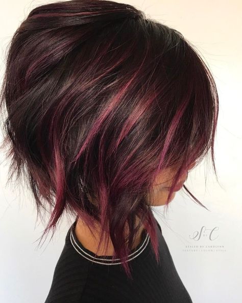 50 Astonishing Chocolate Brown Hair Ideas for 2019 - Hair Adviser Bob Inversat, Punk Haircuts, Red Waves, Hair Color Chocolate, Chocolate Brown Hair Color, Stacked Bob, Stacked Bob Haircut, Chocolate Brown Hair, Choppy Bob Hairstyles