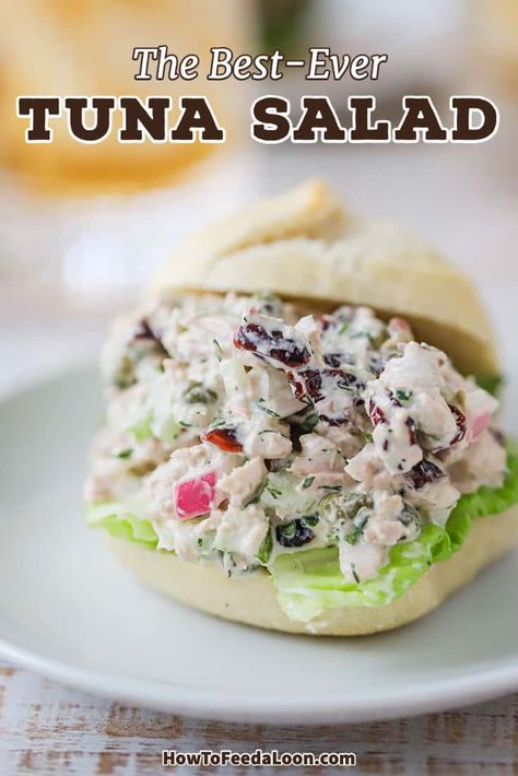 Classic Tuna Salad Recipe, Best Tuna Sandwich, Classic Tuna Salad, Best Tuna Salad, Fresh Tuna, Tuna Salad Recipe, Fun Salads, Tuna Recipes, Lunch Salads