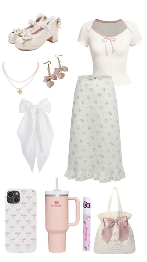 Modest Coquette, Soft Girl Style, Coquette Outfit, Long Skirt Fashion, Cute Dress Outfits, Preppy Style Summer, Cute Preppy Outfits, Girly Outfits, Character Outfits