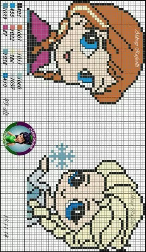 Elsa Embroidery, Frozen Cross Stitch, Character Blankets, Kids Knitting Patterns, Plastic Canvas Stitches, Pixel Crochet, Small Cross Stitch, Cross Stitch Christmas Ornaments, Disney Cross Stitch