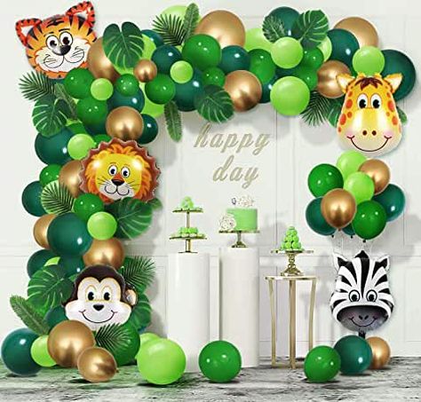 Jungle Theme Decorations, Safari Birthday Party Decorations, Jungle Theme Birthday Party, Jungle Thema, Wild Birthday Party, Jungle Theme Parties, Jungle Theme Birthday, Jungle Birthday Party, Safari Theme Birthday