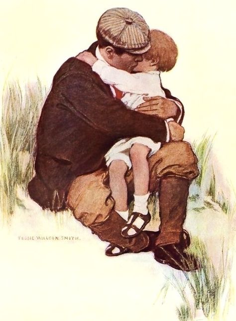 Father Art, Nostalgic Art, Holly Hobbie, Book Illustrations, Animated Drawings, Norman Rockwell, Vintage Portraits, Childrens Illustrations, Children's Book Illustration