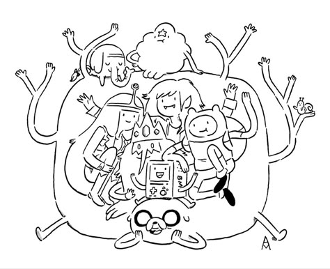 Adventure Time Coloring Pages, Adventure Time Distant Lands, King Of Ooo, Adventure Time Fionna, Adventure Time Style, Adventure Time Tattoo, Adveture Time, Adventure Time Cartoon, White Line Art