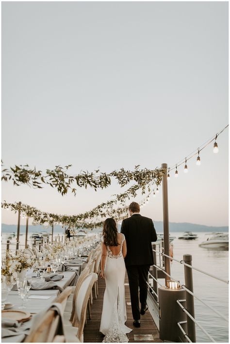 Water Front Wedding, Lake Tahoe Wedding Venues, West Coast Wedding, Unique Wedding Photography, Indie Wedding, Lake Tahoe Wedding, Lake Tahoe Weddings, Waterfront Wedding, Wedding Inspiration Summer