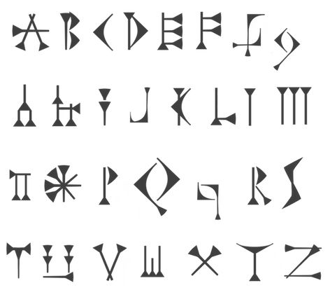 Image of an imitation Cuneiform alphabet developed by Trey Jones. Cuneiform Alphabet, Ancient Sumerian, Typography Alphabet, Ancient Mesopotamia, Fancy Letters, Hand Lettering Alphabet, Letter Form, Doodle Lettering, Interesting Information