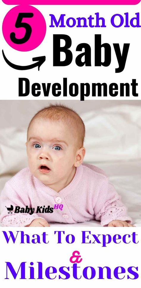 5 Month Old Baby Development:- Find out what you can expect, do, and buy to help both of you during this development stage! Know about the Simple and fun activities for 5-month-old babies that you can do with them. While it's important to know the signs of child development, always keep in mind that not all babies are exactly alike.#montholddevelopment #babymilestones 5 Month Old Milestones, Baby Milestones By Month, Milestones By Month, Baby Development Milestones, 5 Month Baby, Baby Development Activities, 5 Month Old Baby, 4 Month Old Baby, Parent Advice