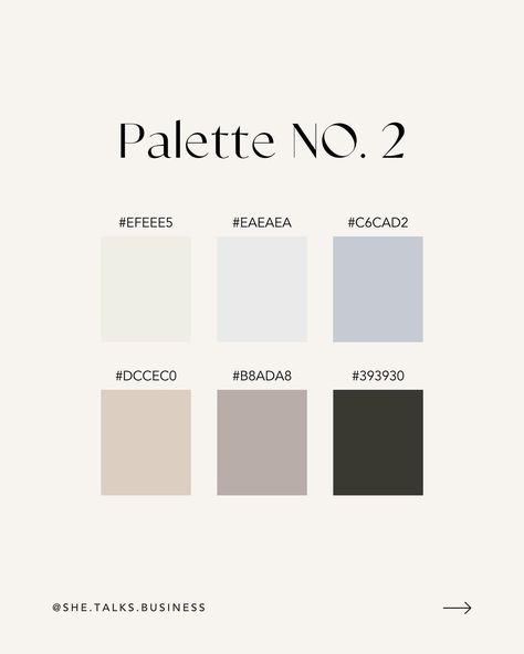 🎨Elegant color palette ideas for your next design project or new brand!  😍 What palette do you like most?  X Lynn PS. Comment ‘LIST’ to enter my free Canva template library. New templates added every month! 🎉 #canva #canvaverifiedexpert #canvatemplate #canvatemplates #canvaexpert #canvacoach #canvalove #canvaforbeginners #colorpalette #brandcolors #colorpalettes #colorcombo #branding #brandingdesign #businessbranding #contenttips #contentcreationtips #contentcreation #instagramcarousel #car... Sleek Color Palette, Clean Girl Color Palette, Church Color Palette, Classy Color Palette, Color Palette Instagram, Elegant Colour Palette, Instagram Color Palette, Canva Color Palette, Worship Outfits