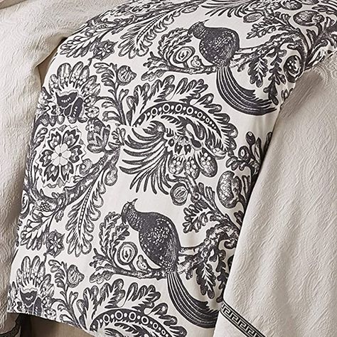 Amazon.com: HiEnd Accents Augusta French Toile Duvet Cover, Super Queen, Black & White: Home & Kitchen Toile Duvet Cover, Toile Duvet, Toile Bedding, French Country Bedding, Country Bedding, Super King Duvet Covers, Toile Pattern, French Toile, Velvet Quilt