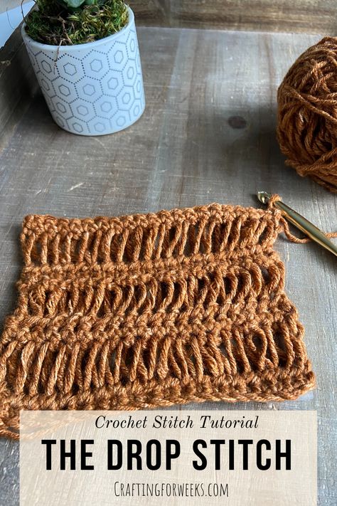 Drop Stitch Crochet, Loose Crochet Stitch, Crochet Stitch Tutorial, Crochet Headband Pattern Free, Drop Stitch, Crochet Headband Pattern, Stitch Tutorial, Stitch Crochet, Yarn Sizes