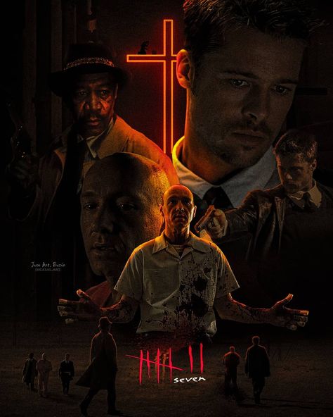 Se7en Movie, Seven 1995, Se7en 1995, Seven Movie, Mondo Posters, Digital Visual, Book Reference, Series Netflix, Hbo Go