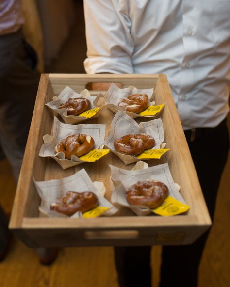 New favorite midnight snack alert: Soft pretzels paired with individual packets of mustard! We're pretty sure a late night snack like this won't survive the reception. Wedding Late Night Snacks, Wedding Reception Snacks, Wedding Pretzels, Best Late Night Snacks, Snack Pairings, Wedding Snacks, Late Night Snack, Wedding Food Ideas, Edible Wedding Favors