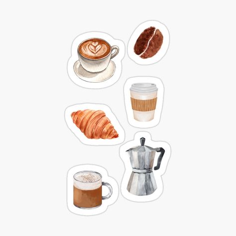 Get my art printed on awesome products. Support me at Redbubble #RBandME: https://www.redbubble.com/i/sticker/Coffee-by-dearolya/163772571.EJUG5?asc=u Coffee Aesthetic Stickers, Aesthetic Food Stickers, Coffee Stickers Aesthetic, Stickers Aesthetic, Coffee Stickers, Coffee Aesthetic, Food Stickers, Aesthetic Coffee, Buy Coffee